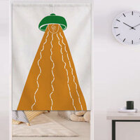 2024 Cartoon Half Curtain Short Curtain Household Curtain Bedroom Perforation Curtain Bathroom Partition Curtain Kitchen Hanging Curtain Customization