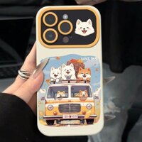 2024 Cat Dog Bus 14 Ốp Điện Thoại I Phone15promax13 / 12 / 8 Phong Cách Mới 7plus Silicone xs