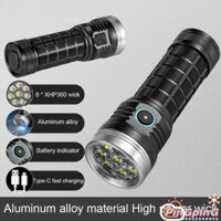 2024 HẤP DẪN Đèn pin sạc 4000 Lumens, Đèn pin chống nước Rainstorm với 3 đầu ra ánh sáng, Đuôi tích hợp