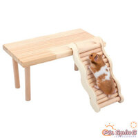 2024 HẤP DẪN Nền tảng Hamster có thang leo núi, Đế chơi thú cưng nhỏ bằng gỗ, Đế gỗ Hamster Play, Nhỏ