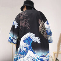 2024 kimono người đàn ông yukata nam Nhật Bản dạo phố samurai trang phục quần áo Haori Nhật Bản kimono cardigan Nam kimono cosplay