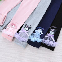 2024 Kuromi Cinnamoroll Bé Gái Hoạt Hình Dễ Thương Quần Legging Co Giãn