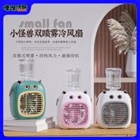 2024 Little Monster Dual Spray Fan Máy Tính Để Bàn Quạt Điều Hòa Không Khí Gia Đình Sạc Nước Quạt Làm Mát Độ Ẩm Quạt Làm Mát