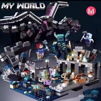 2024 Minecraft Boys Dark World Battle Sound Guard Đồ chơi khối xây dựng giáo dục cho trẻ em