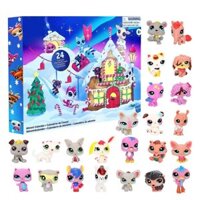 2024 Mini - Figures Christmas Advent Calendar Littlest Pet Shop Lps Toys Dog Collection Animal