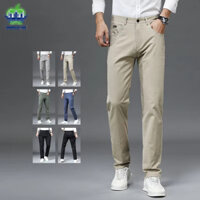 2024 Mới 98% Cotton Quần Golf Nam Màu Trơn Thể Thao Chinos Xám Thu Đông Quần Nam