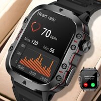 2024 Mới Đồng Hồ Thông Minh Nam Chắc Chắn Quân Sự Cuộc Gọi Bluetooth Thể Thao Nhịp Tim IP68 Đồng Hồ Thông Minh Ngoài Trời Chống Nước