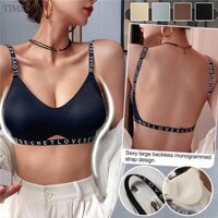 2024 Mới Mặt Sau Đồ Lót A Cup Vào C Cup Vú Nhỏ Tập Hợp Lớn Hình Chữ U Lưng Dày Hơn Miếng Lót Cổ Chữ Thập Áo Ngực