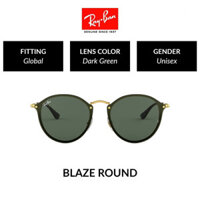 2024 mới ray/Ban Blaze Round | RB3574N ống kính chống nắng cho cả nam và nữ điều chỉnh toàn cầu kích thước 59mm 8mzg