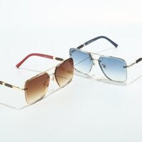 2024 Mới Sang Trọng Kính Mát Kim Loại Nam Vuông Kính Chống Nắng Nữ Sắc Thái Gradient Kính Mắt UV400