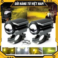 (2024 Mới)Đèn Trợ Sáng Mini Bi Cầu 2 Màu Cos Vàng Pha Trắng Ánh sáng nhấp nháy 12V 24V xe máy Đèn sương mù tự động Led