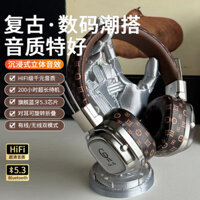 2024 Mỹ Phong Cách Retro Không Dây Bluetooth 53 Tai Nghe Siêu Trầm Tai Nghe Điện Thoại Di Động Máy Tính