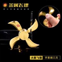 2024 Naruto Xung Quanh Sasuke Wind Demon Shuriken Xoay Mô Hình Vũ Khí Phi Tiêu 6CM Tất Cả Vũ Khí Kim Loại