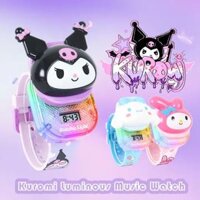 2024 New kuromi Đồng hồ âm nhạc dạ quang với Pop Up Bảng điều chỉnh Sanrio giai điệu trẻ em LED nhấp nháy nhiều màu Xem Đồ chơi món quà sinh nhật