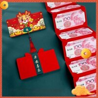 2024 New year of the Dragon online celebrities folding and stretching red envelopes New birthday ideas Spring Festival lucky money is sealed