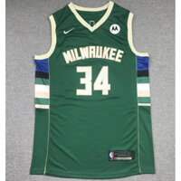 2024 người đàn ông mới NBA Milwaukee Bucks # 34 Áo bóng rổ Giannis Antetokounmpo màu xanh lá cây
