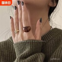 2024 Nhẫn nhựa retro độc đáo mới cho phụ nữ, phong cách tối giản, nhẫn ngón trỏ, nhẫn cá tính và thanh lịch