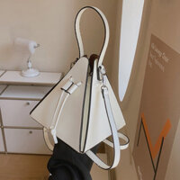 2024 Phong Cách Mới Màu Kẹo Tam Giác Túi Messenger Túi Cầm Tay Độc Đáo Thiết Kế Niche Kết Cấu Túi Nữ Thời Trang Hào Quang