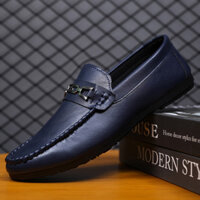 2024 Phong Cách Mới Mùa Hè Thường Ngày Nhẹ Đậu Hà Lan Giày Nam Loafers Đường Phố Chụp Tinh Thần Guy Da Chống Thấm Nước Giày Nam