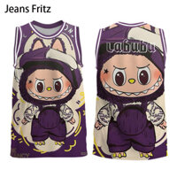 2024 Pop Mart LABU Quần Jean Búp Bê Fritz Nam Mùa Hè Jersey Hàng Đầu Thiết Kế Mới Đầy Đủ Thăng Hoa In Hình Thể Thao Thoáng Khí Áo Sấy Nhanh