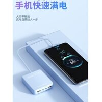 2024 Sạc dự phòng mới 20000mAh dung lượng cực lớn có thể mang lên máy bay, siêu mỏng, nhỏ gọn, di động với cáp tích hợp