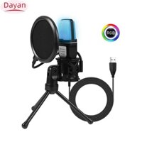 2024 Sf666r USB Micro Có Dây Ghi Video Chuyên Nghiệp RGB Condensador Micro Chơi Game Giảm Tiếng Ồn Mic