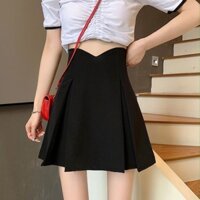 2024 Summer High Waist Anti Shining Hundred Fold Short Skirt Slimming A-line Wrapped Hip Skirt