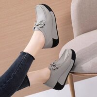 2024 Thật Da Mềm Đế Dày Giày Nữ Đế Nền Tảng Đế Mẹ Giày Nêm Giày Rocking Giày Giày Thường2025222