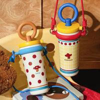 2024 Thermos Cup Ống Hút Cốc Inox 316 Bình Nước Dung Tích Lớn Cốc Nước Có Nắp Tay Cầm Cốc 720ML