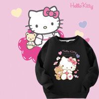 2024 Thời Trang Hello Kitty Bé Gái Dài Tay Áo Trẻ Em Quần Áo Thường Ngày Thu Đông Top