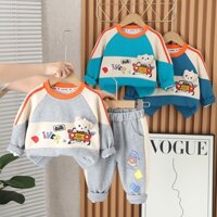 2024 Thời Trang Mới Thu Đông Trẻ Em Bé Trai Hoạt Hình Áo Hoodie Gấu / Quần Thể Thao 2 Món / Bộ Quần Áo Mầm Non Quần Áo Bé Bộ Trẻ Em 1-5 Tuổi