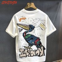 2024 Tik Tok Bán Chạy Graffiti Dạo Phố In Hình Áo Thun Ngắn Tay Mùa Hè Rời