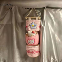 2024 Treo Lưu Trữ hellokitty Túi Treo Phía Sau Cửa Đầu Giường Túi Vải Nghệ Thuật Phòng Tiện Dụng Dụng Cụ Màn Giường Ký Túc Xá Dưới Bunk