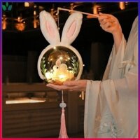 2024 Trung Thu Lễ Hội Đèn Lồng Đồ Trang Trí diy Handmade Chất Liệu Túi Trẻ Em Di Động Cổ Dạ Quang Đèn Lồng Thỏ