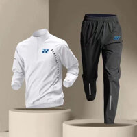 2024 Yonex Mới Hợp Thời Trang Thương Hiệu Thể Thao Dành Cho Nam Nữ Xuân Thu Chạy Nhanh Quần Áo Chạy Bộ Buổi Sáng Chạy Xe Đạp Tập Quần Áo Ngoài Trời Nửa Dây Kéo Áo Theo Dõi