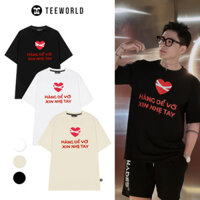 2024Áo Thun Local Brand Teeworld Hàng Dễ Vỡ Xin Nhẹ Tay T-shirt Nam Nữ Unisex