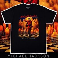 2024Áo Thun Nam Tay Ngắn Cổ Tròn In Hình Michael Jackson Cá Tính