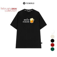 2024Áo thun Teeworld Nhậu Khum T-shirt Nam Nữ Form Rộng Unisex