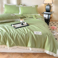 2024Bộ Chăn Bông Mùa Hè Bông Bong Bóng Mới Ba Mảnh Chăn Mát Mùa Hè Chăn Điều Hòa Nhiệt Độ-Dòng Phong Cách Nhật Bản