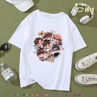 2024HOT Áo in hình Chibi nhóm BTS áo phông nam nữ BTS KPOP