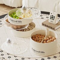 2024Khay Đựng Trái Cây Gia Dụng Kiểu Mới, Hộp Đựng Kẹo Cao Cấp Phòng Khách, Hạt Dưa, Hộp Đựng Trái Cây Sấy Khô, Bát Đựng