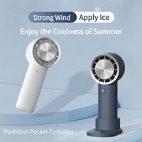 2024upgrade Turbofan Quạt Di Động Gió Mạnh Áp Dụng Đá, Quạt Làm Mát 4800mAh Quạt Bàn Mini Pin USB Quạt Cầm Tay
