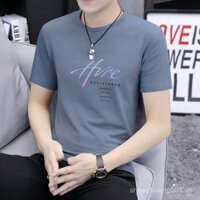 2025 Áo thun ngắn tay bằng lụa băng mới cho nam, áo cao cấp không cần ủi, áo mùa hè cho trung niên và trẻ, áo cơ bản nửa tay IT5G