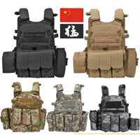 2025 Áo Vest Trẻ Em Ngụy Trang Chiến Thuật Áo Giáp Ba Cấp Đa Năng Chiến Đấu Áo Thiết Bị Thoáng Khí 6094 Chống Đâm Áo Vest