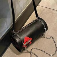 2025 CHROME HEARTS Nách Túi Nữ Retro Chữ Thập Bút Chì Nhỏ Xi Lanh Túi Xách Đeo Ngang Dây Xích Túi
