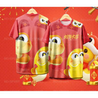 2025 chúc mừng năm mới Áo thun cho nam giới năm của con rắn in áo sơ mi hoàn toàn thăng hoa 3D phù hợp cho cả nam và nữ, cặp vợ chồng quá khổ Áo sơ mi giá rẻ hàng đầu nóng