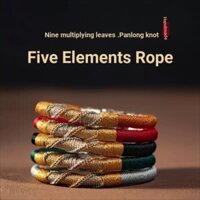 2025 Cinnabar Năm Yếu Tố Dây Đỏ Benming Năm Bện Cặp Đôi Vòng Tay May Mắn Handmade Panlong Dây Tay An Toàn◈3.21