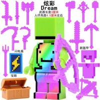 2025 Đồ chơi tương thích mới, nhân vật Minecraft, khối xây dựng, vũ khí ma thuật, nhân vật mơ ước HIM, vua lợn