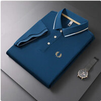 2025 _ Fred perry Kinh Doanh Và Thường Ngày Thêu Đánh Dấu Tai Lúa Mì Mùa Hè POLO Áo Sơ Mi Tay Ngắn Ve Áo Nam