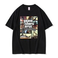 2025 Grand Theft Auto Vice City In 100Cotton Áo thun Gta Game T Bông Tai Kẹp Tee